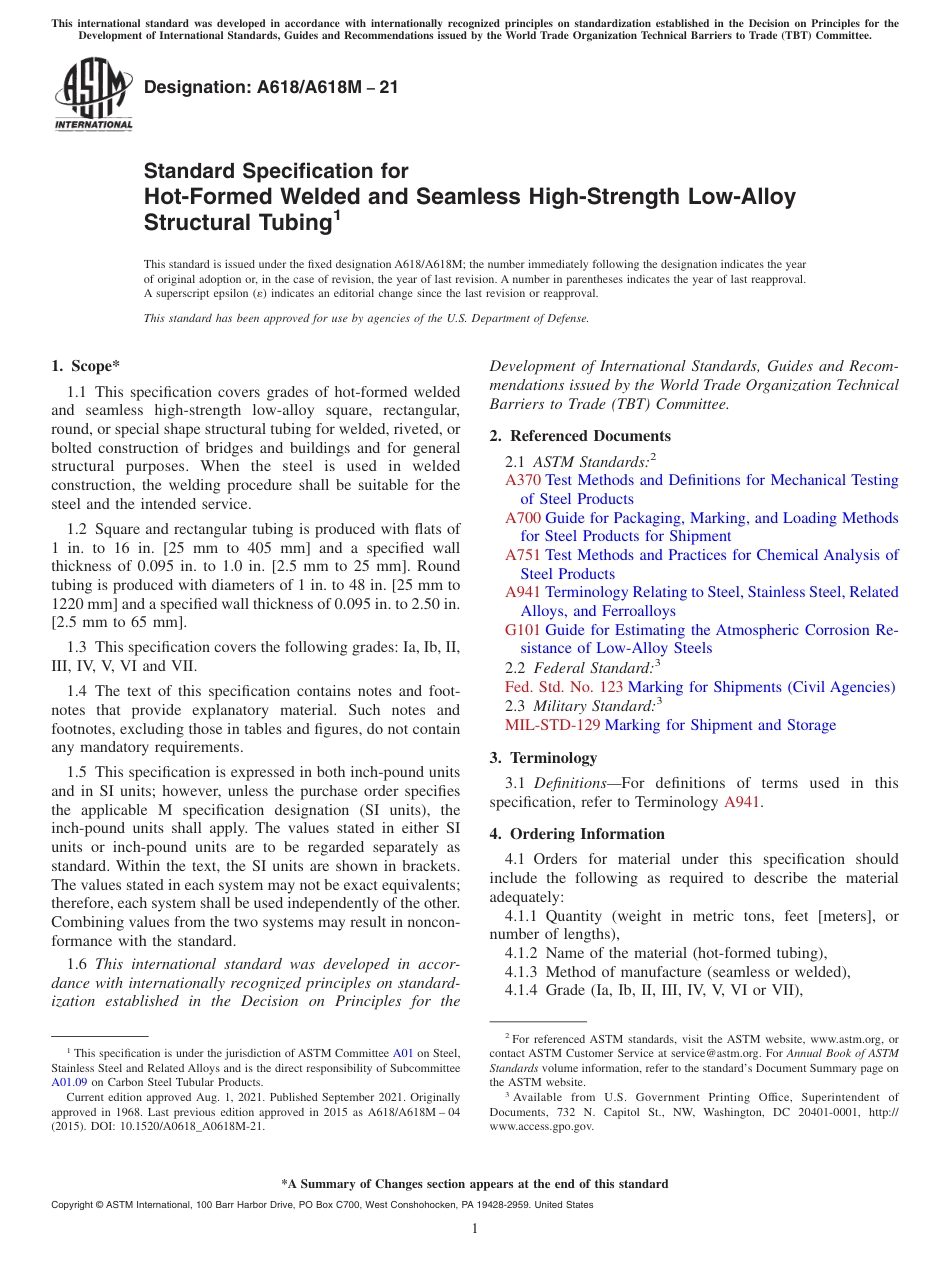 ASTM A618 - A 618M - 21.pdf_第1页