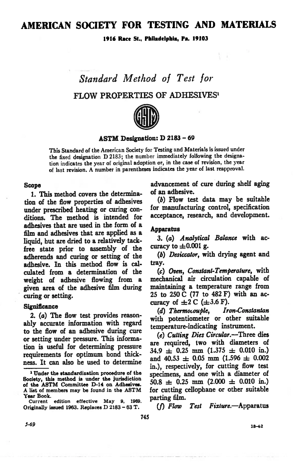 ASTM D2183 - 69 scan.pdf_第1页