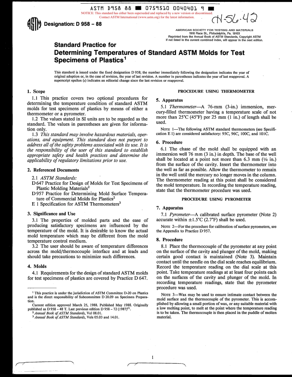 ASTM D958 - 88 scan.pdf_第1页