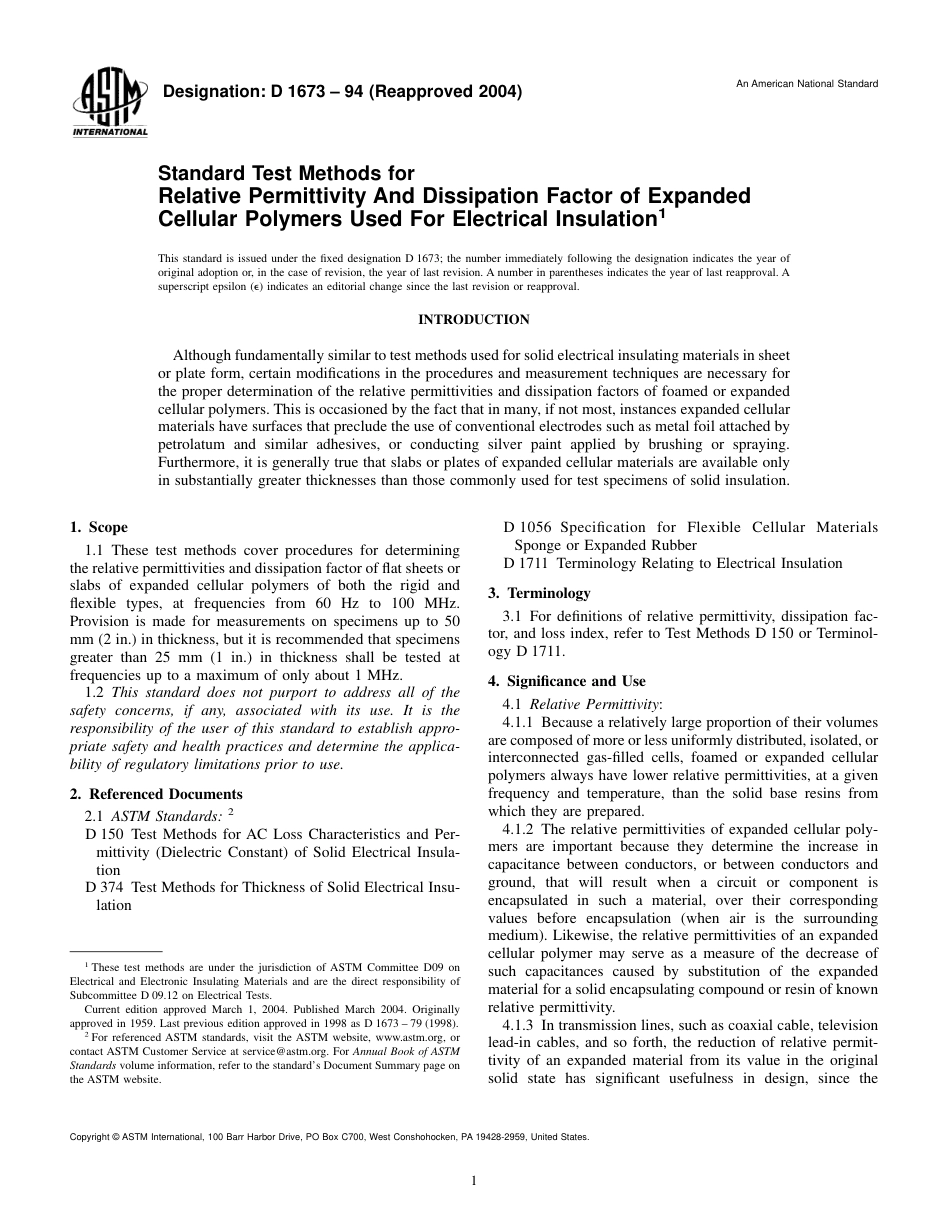 ASTM D1673 - 94 (2004).pdf_第1页
