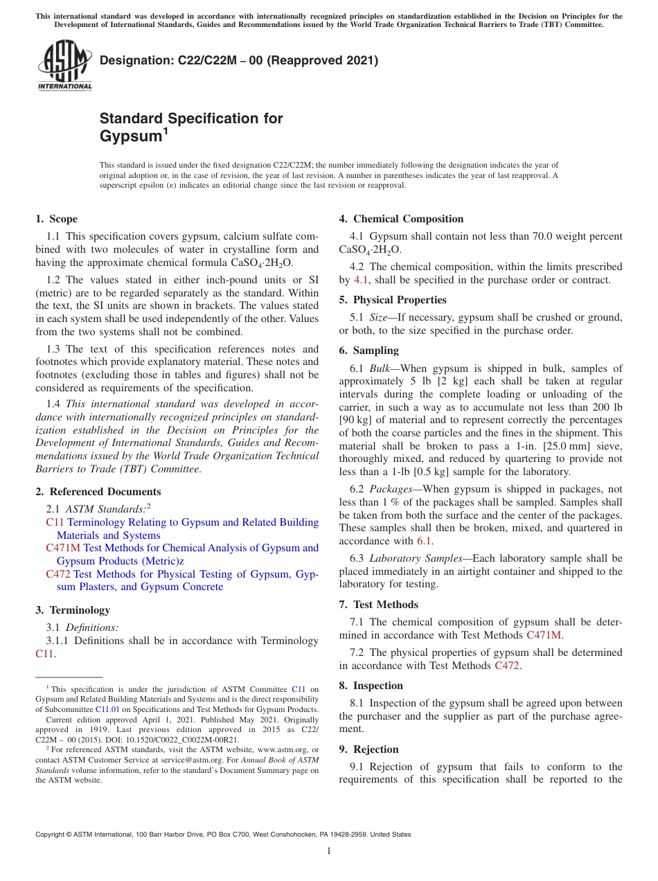 ASTM C22 - C 22M - 00 (2021).pdf_第1页