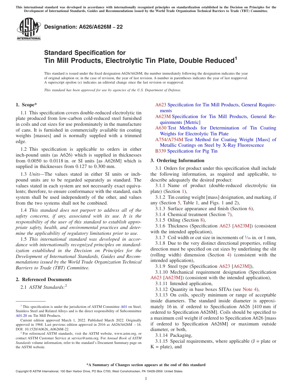 ASTM A626 - A 626M - 22.pdf_第1页
