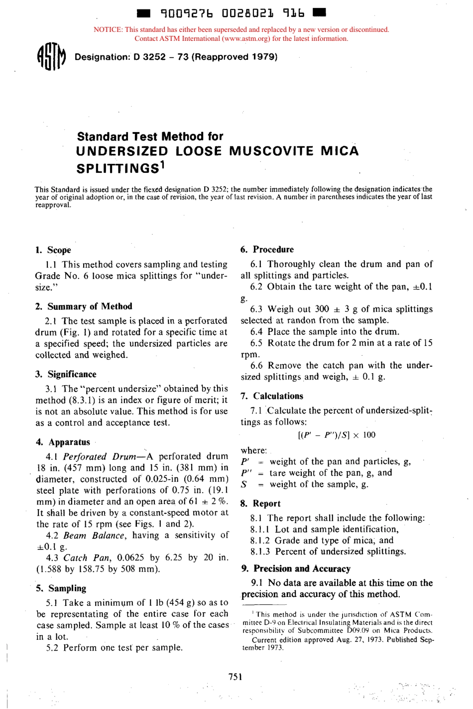 ASTM D3252 - 73 (1979) scan.pdf_第1页
