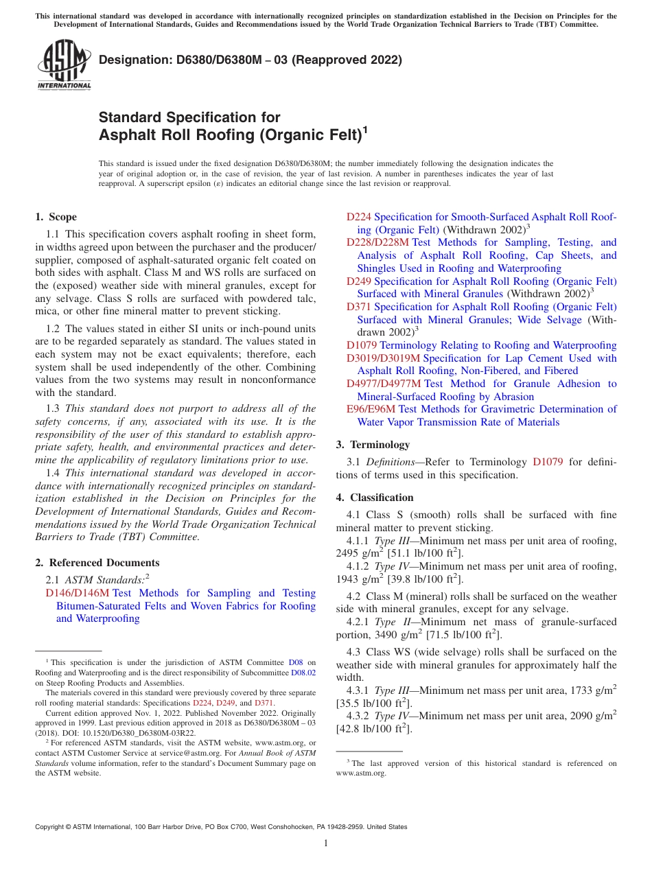 ASTM D6380 - D 6380M - 03 (2022).pdf_第1页