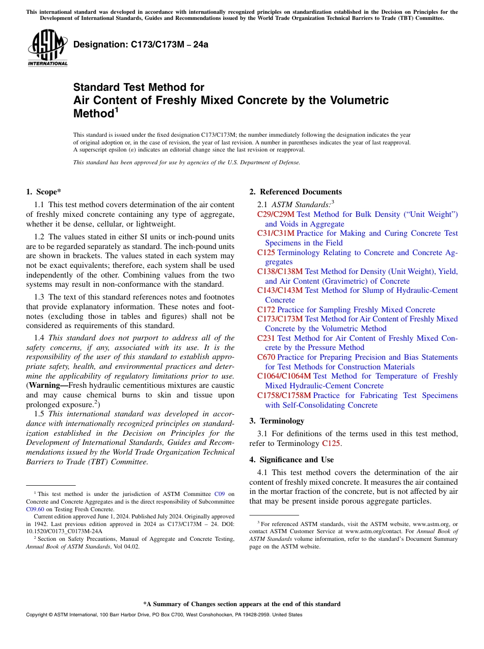 ASTM C173 - C 173M - 24a.pdf_第1页