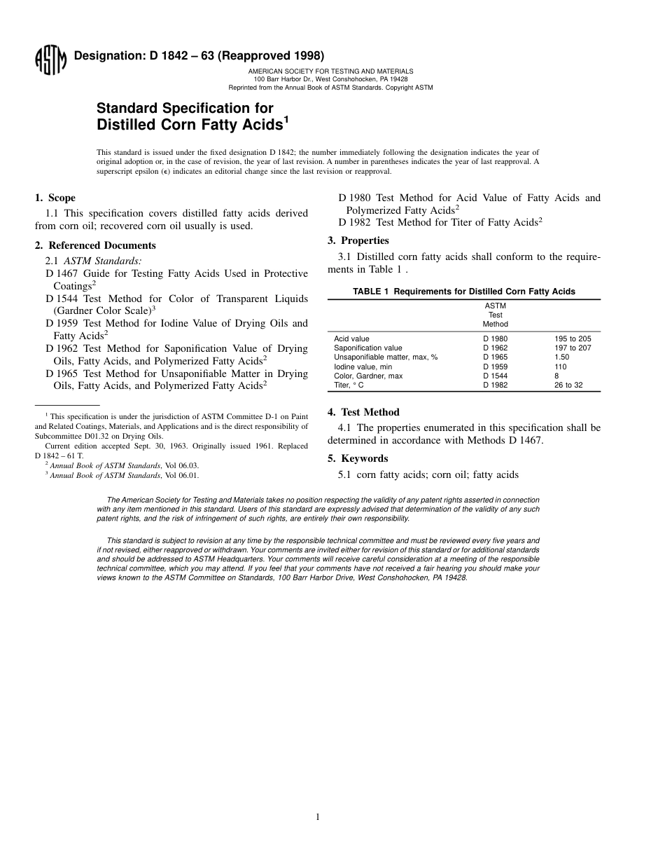 ASTM D1842 - 63 (1998).pdf_第1页