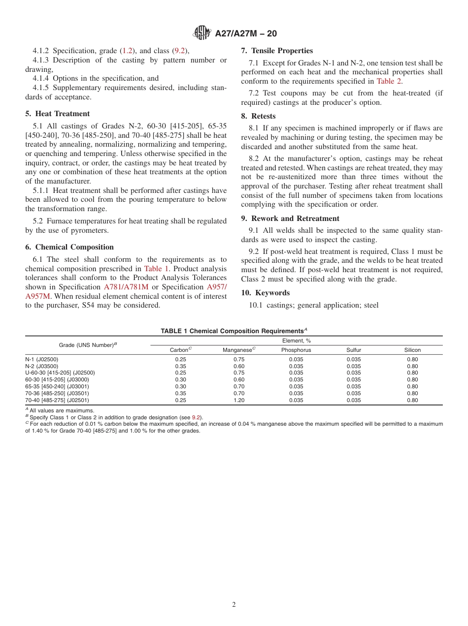 ASTM A27 - A 27M - 20.pdf_第2页