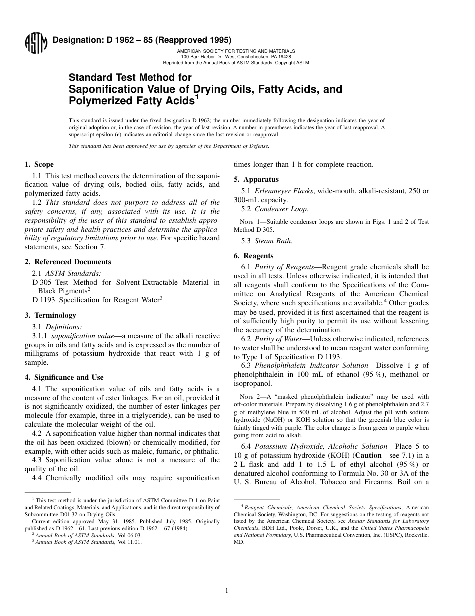ASTM D1962 - 85 (1995).pdf_第1页