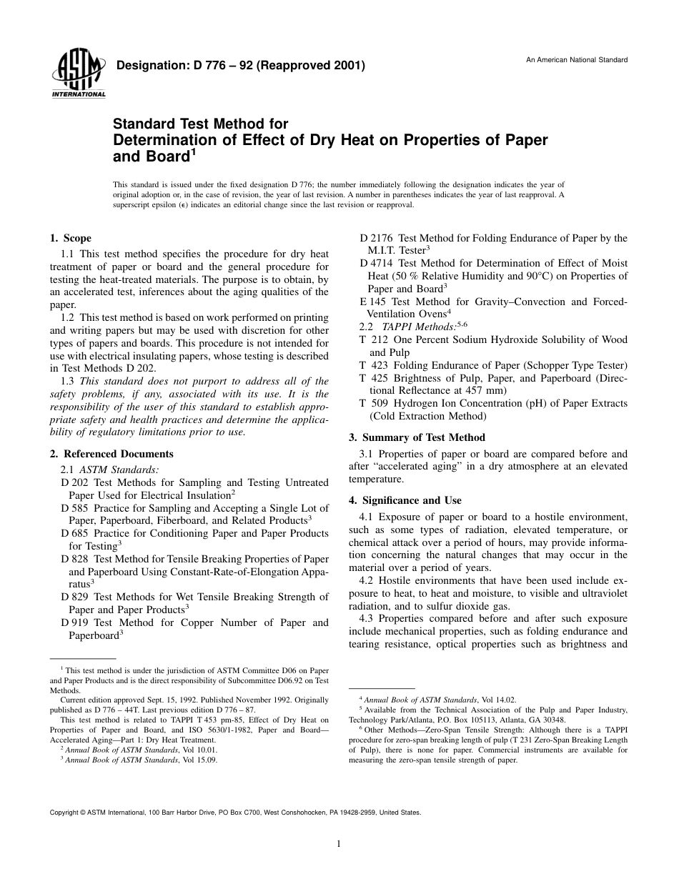 ASTM D776 - 92 (2001).pdf_第1页