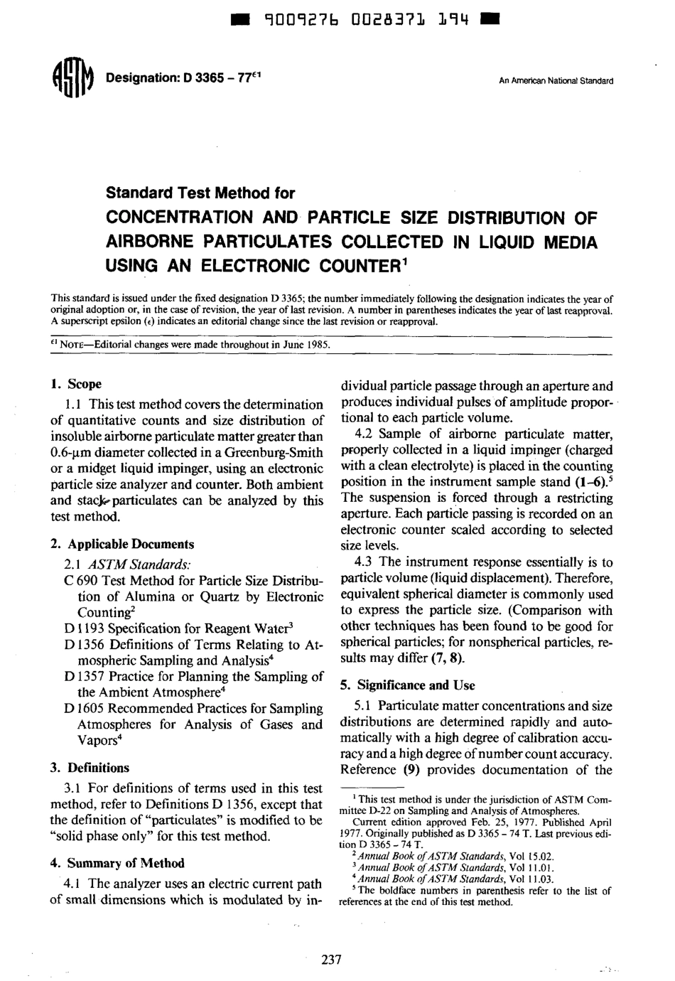 ASTM D3365 - 77e1 scan.pdf_第1页