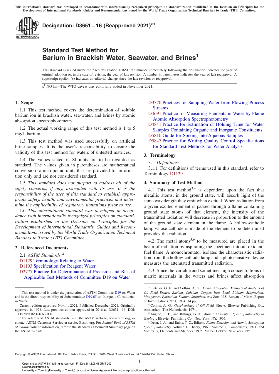 ASTM D3651 - 16 (2021)e1.pdf_第1页