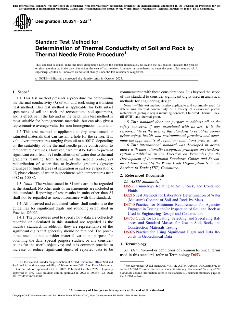 ASTM D5334 - 22ae1.pdf_第1页