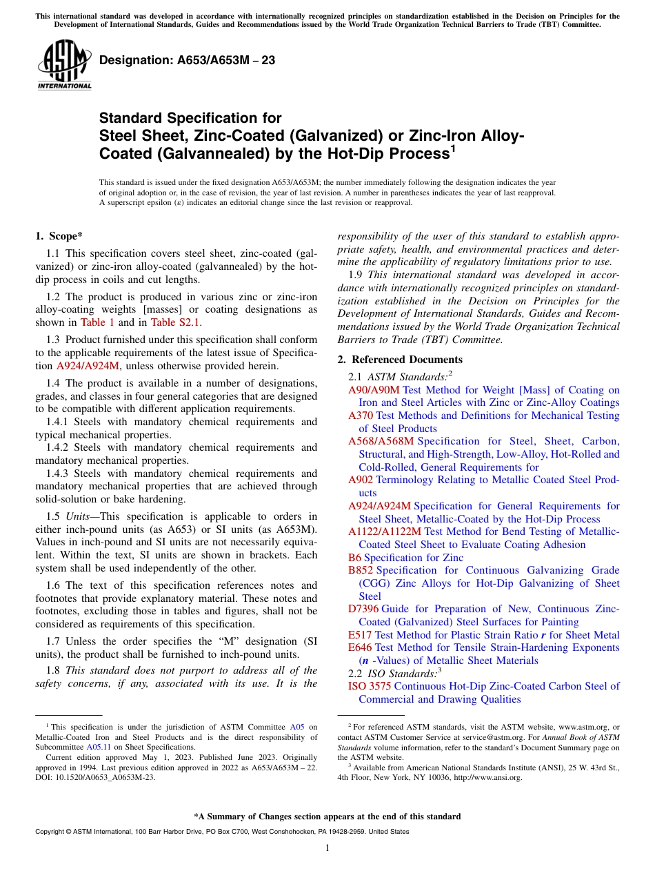 ASTM A653 - A 653M - 23.pdf_第1页