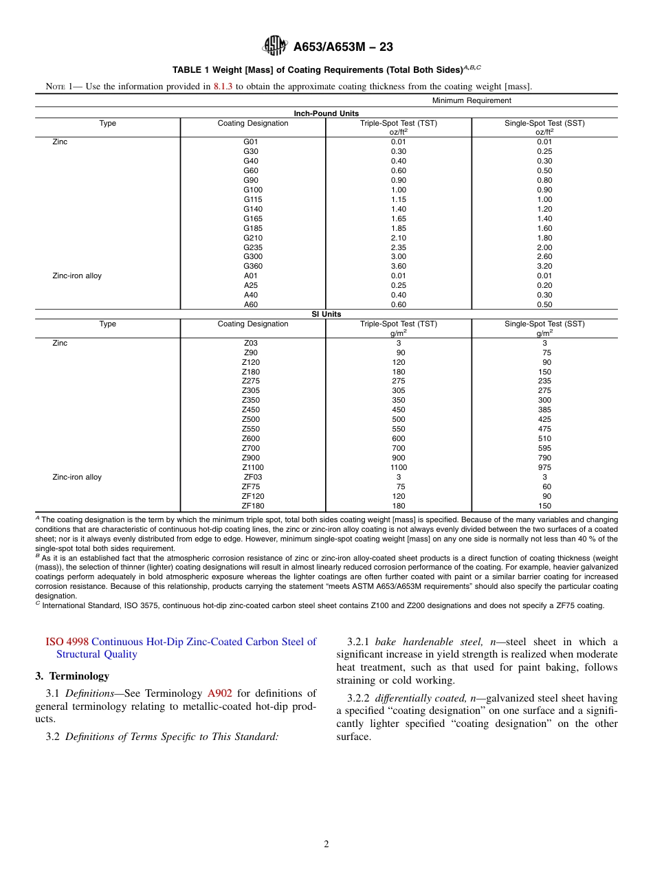 ASTM A653 - A 653M - 23.pdf_第2页