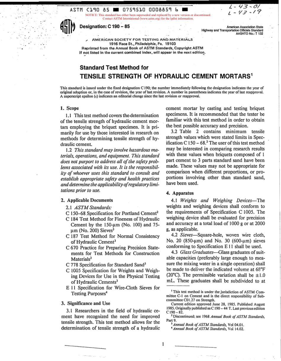 ASTM C190 - 85 scan.pdf_第1页