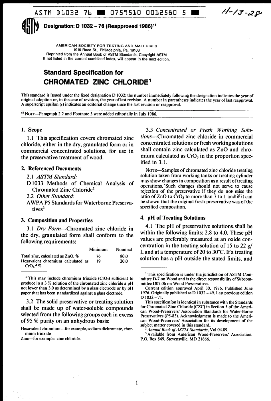 ASTM D1032 - 76 (1986)e1 scan.pdf_第1页