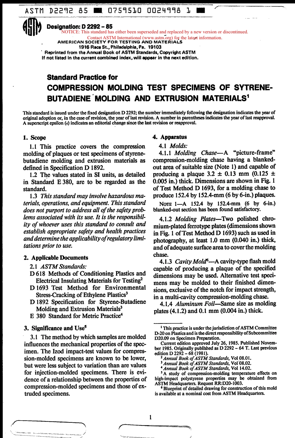 ASTM D2292 - 85 scan.pdf_第1页