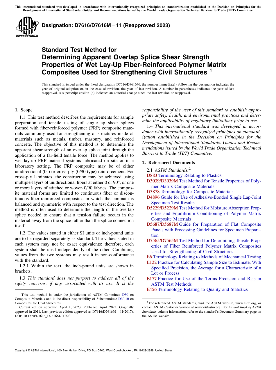 ASTM D7616 - D 7616M - 11 (2023).pdf_第1页