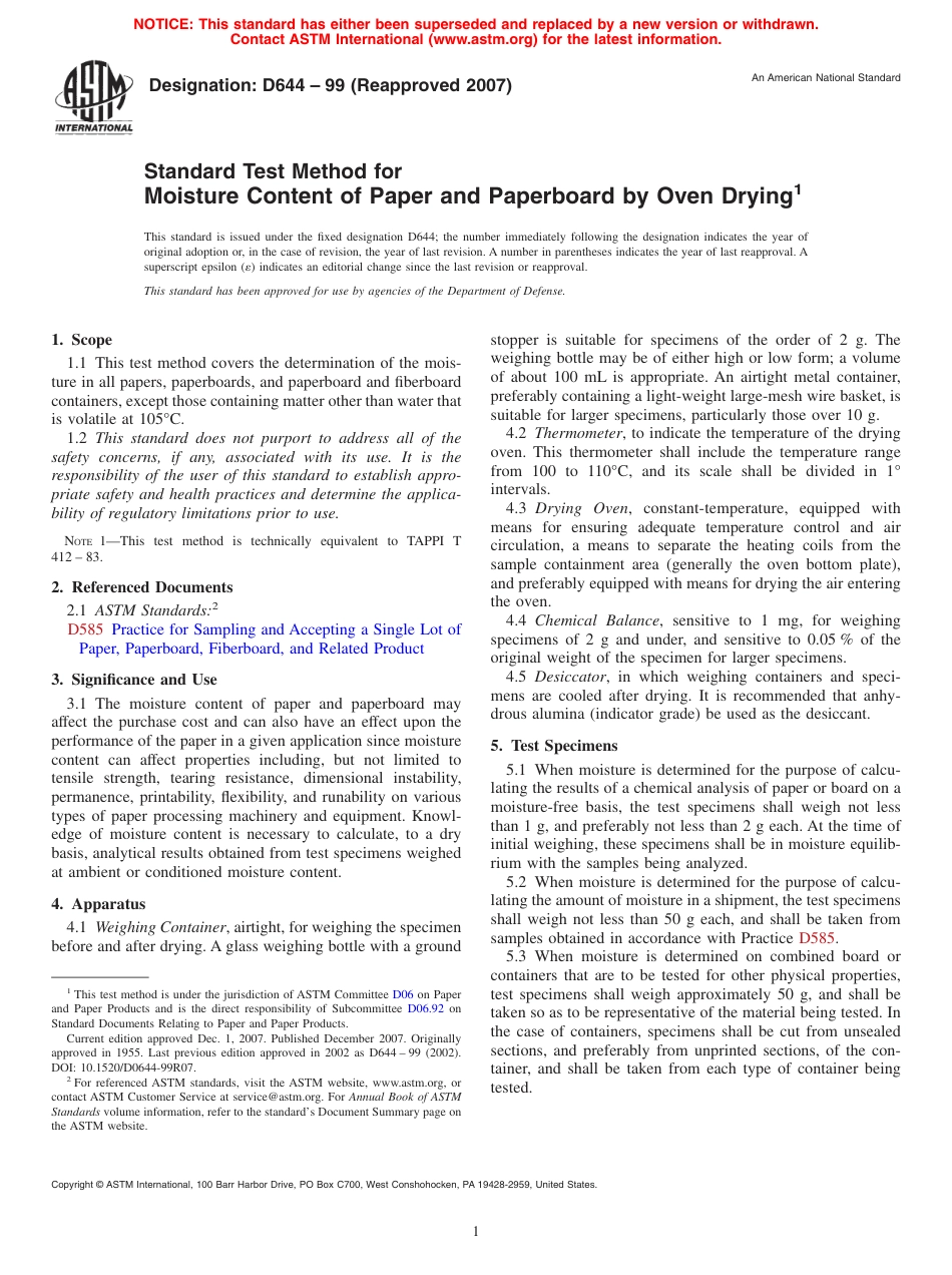 ASTM D644 - 99 (2007).pdf_第1页