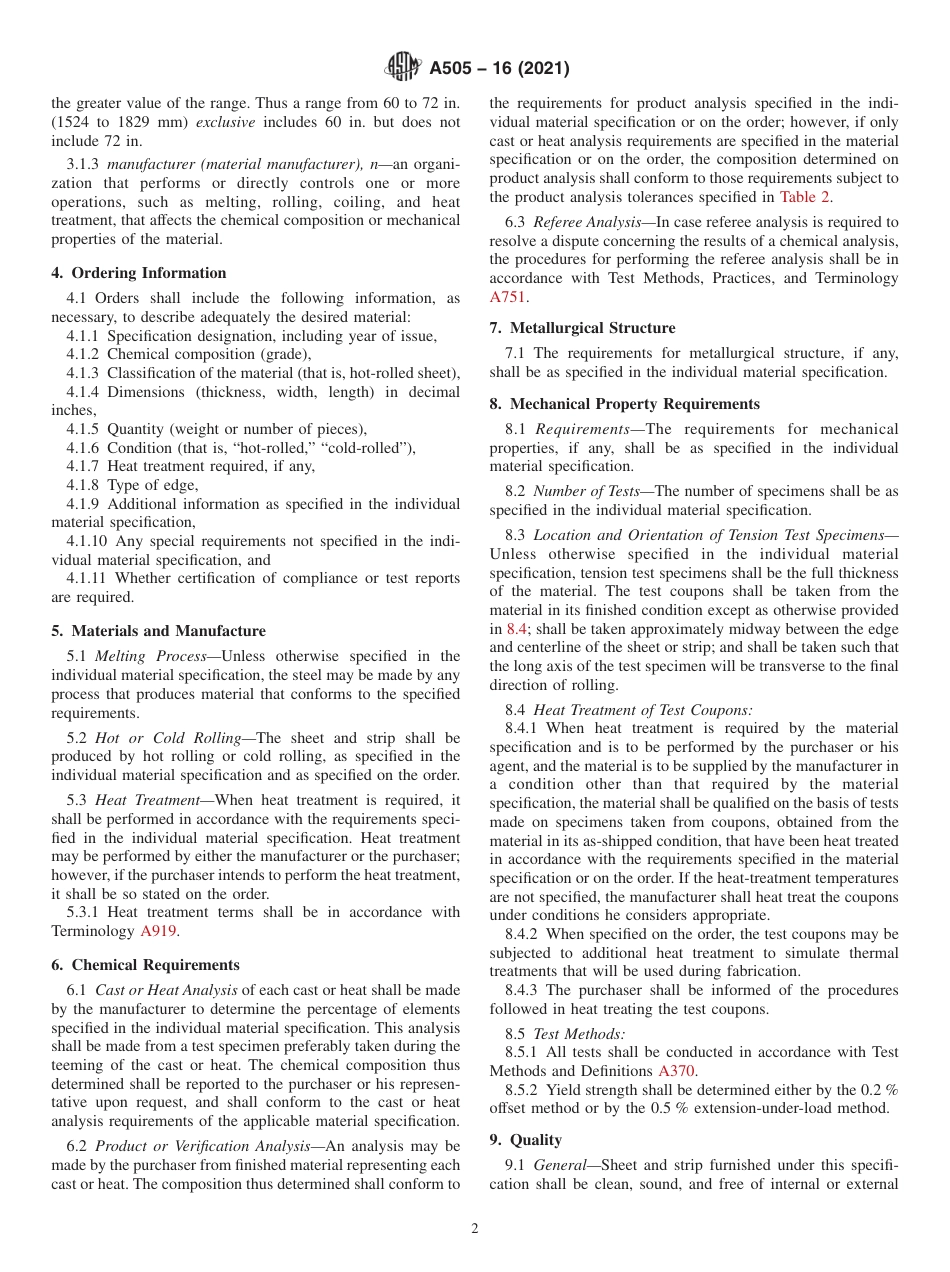 ASTM A505 - 16 (2021).pdf_第2页