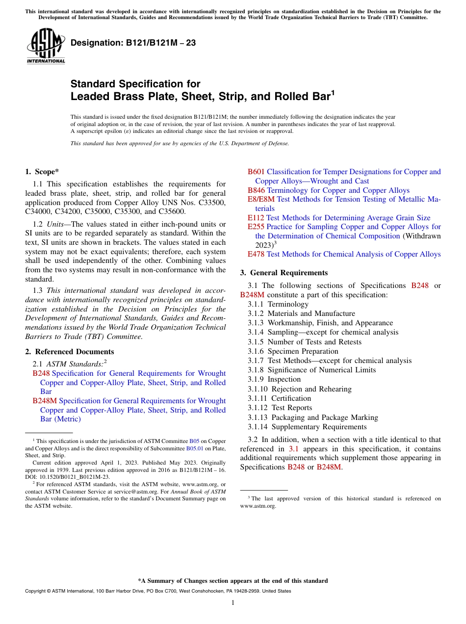 ASTM B121 - B 121M - 23.pdf_第1页