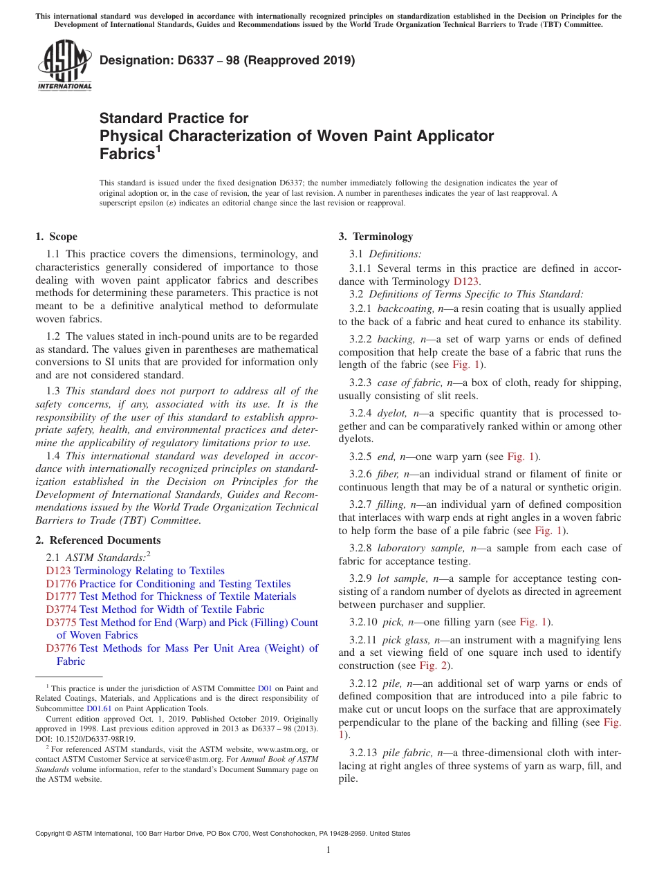 ASTM D6337 - 98 (2019).pdf_第1页