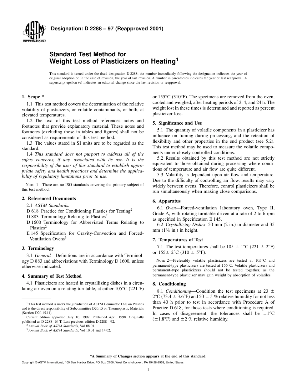 ASTM D2288 - 97 (2001).pdf_第1页