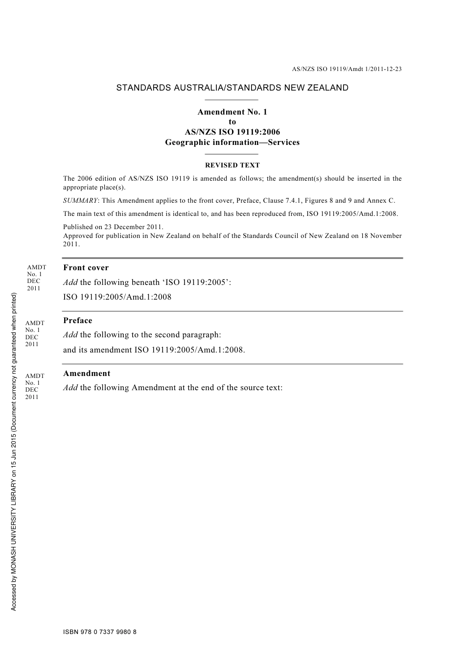 AS NZS ISO 19119-2006 amd1-2011.pdf_第1页