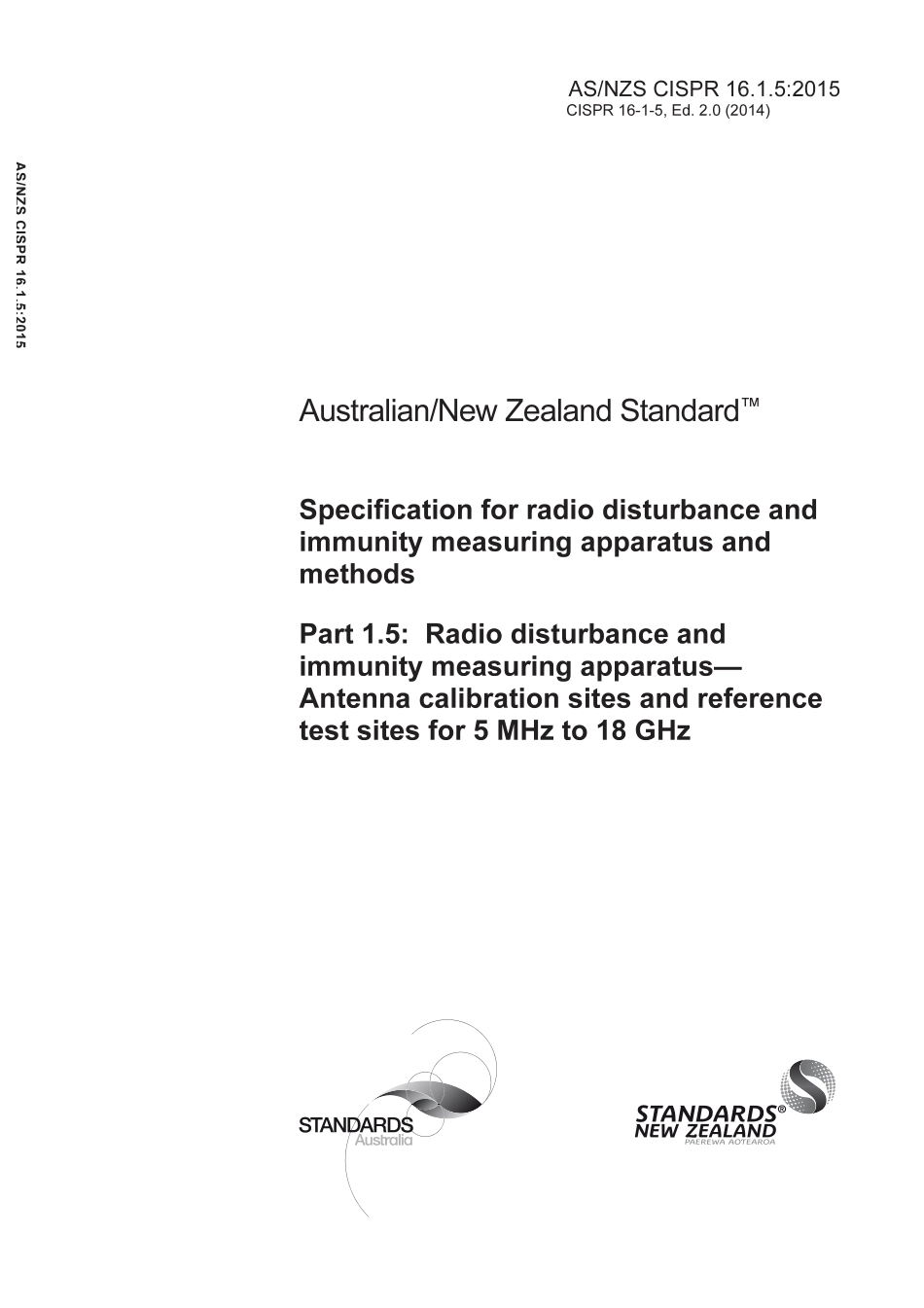 AS NZS CISPR 16.1.5-2015.pdf_第1页