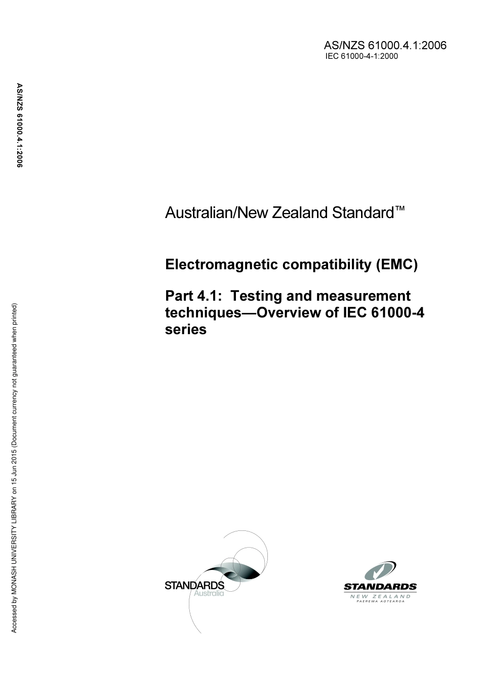 AS NZS 61000.4.1-2006.pdf_第1页