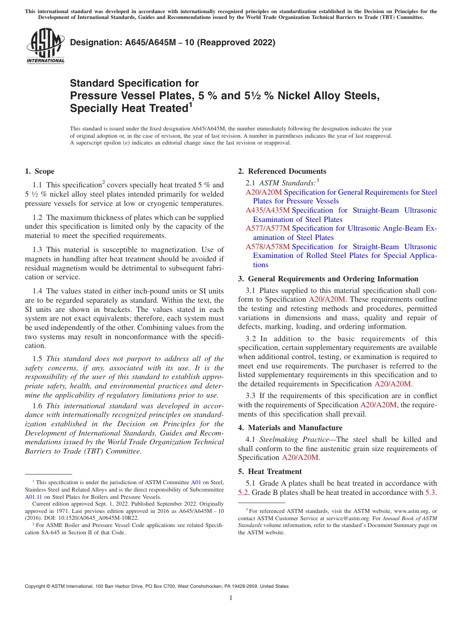 ASTM A645 - A 645M - 10 (2022).pdf_第1页
