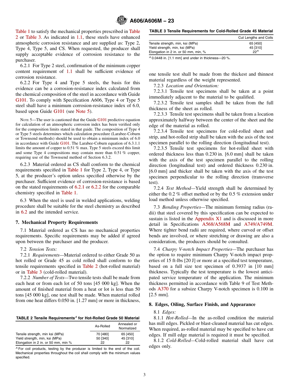 ASTM A606 - A 606M - 23.pdf_第3页