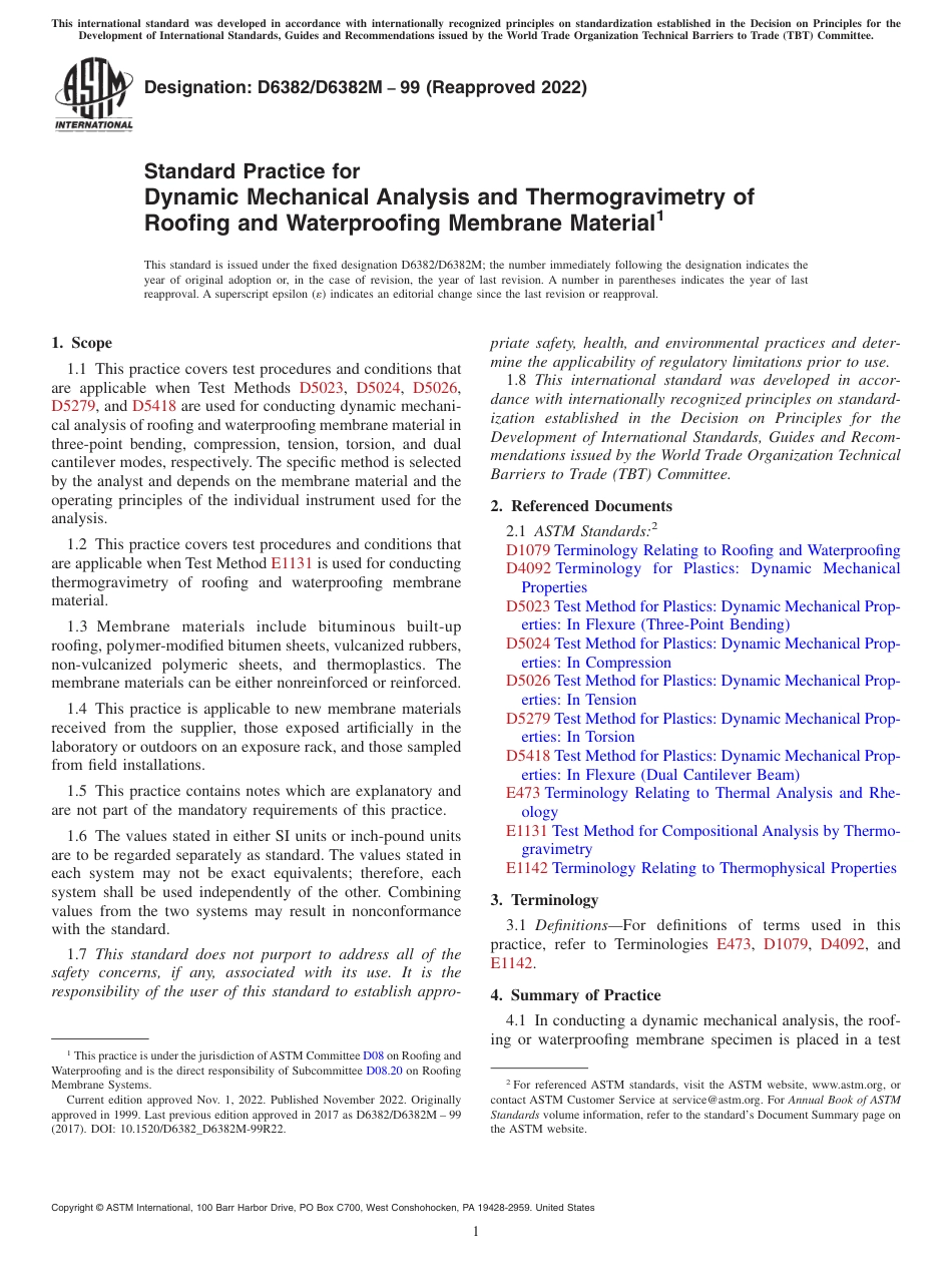 ASTM D6382 - D 6382M - 99 (2022).pdf_第1页