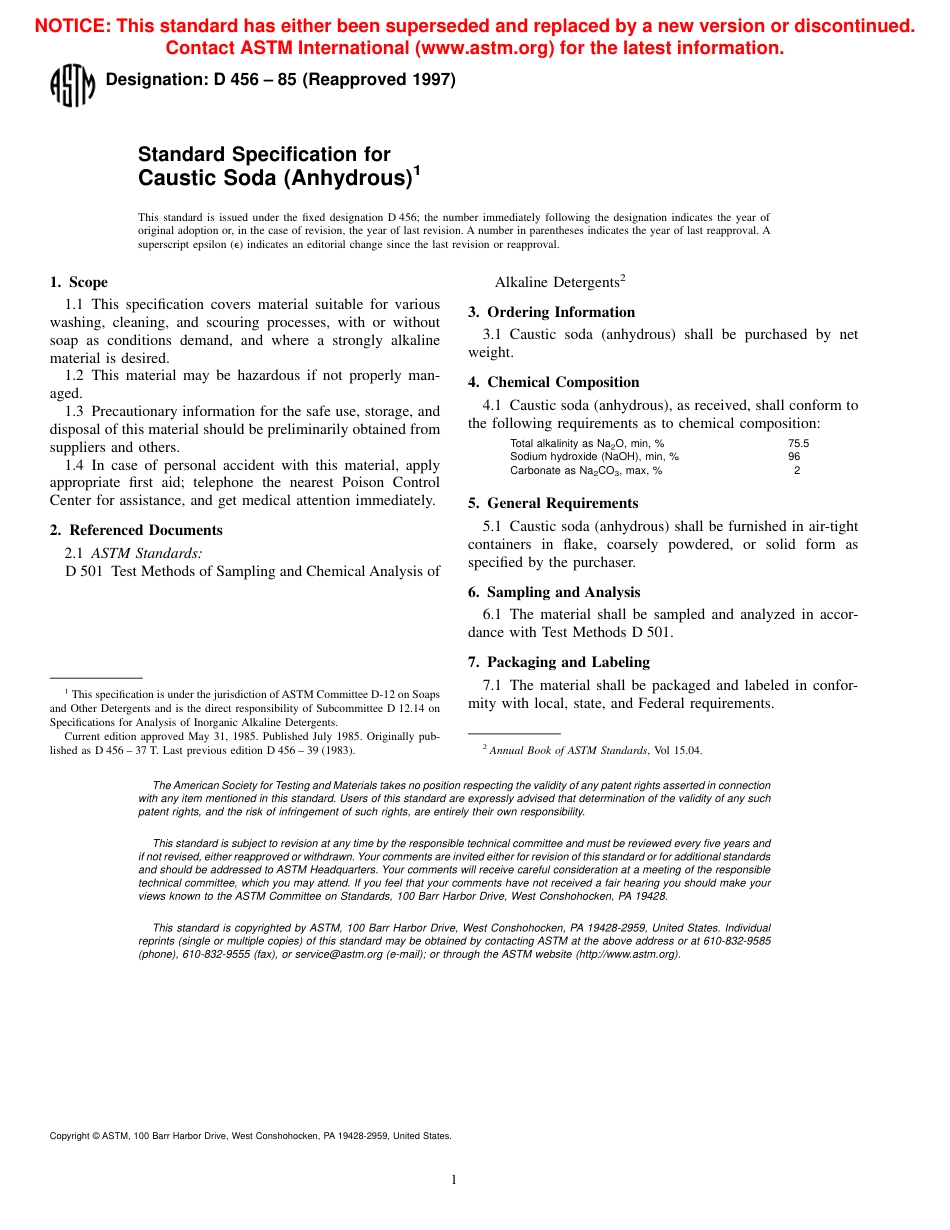 ASTM D456 - 85 (1997).pdf_第1页