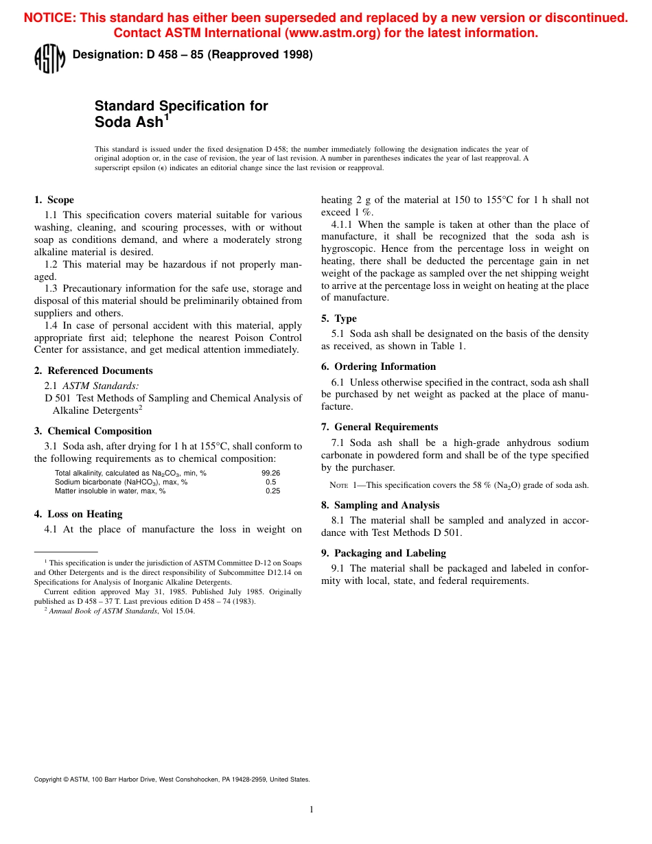 ASTM D458 - 85 (1998).pdf_第1页