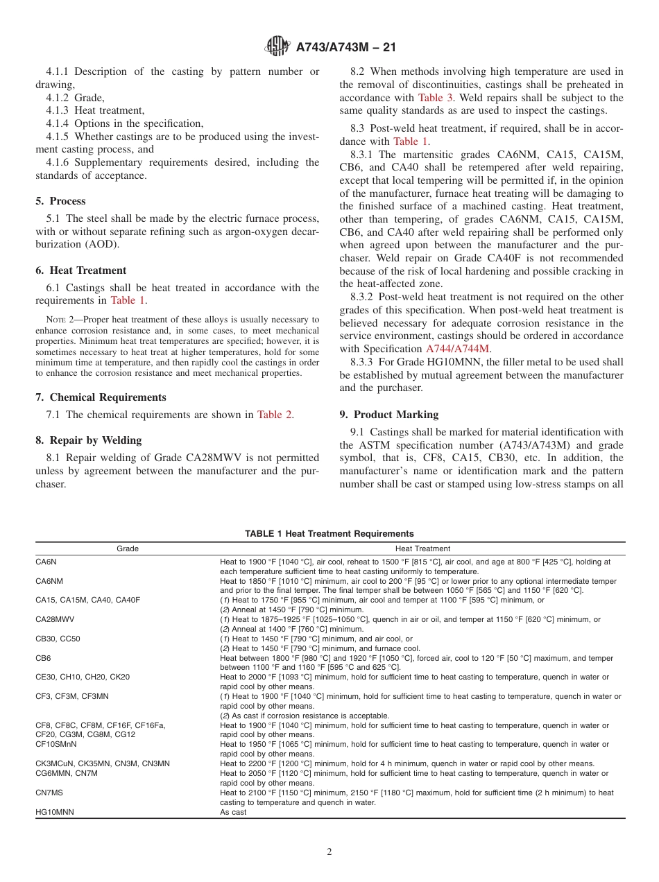 ASTM A743 - A 743M - 21.pdf_第2页
