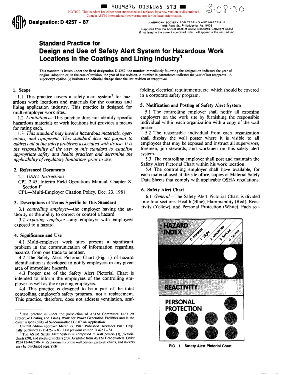 ASTM D4257 - 87 scan.pdf_第1页