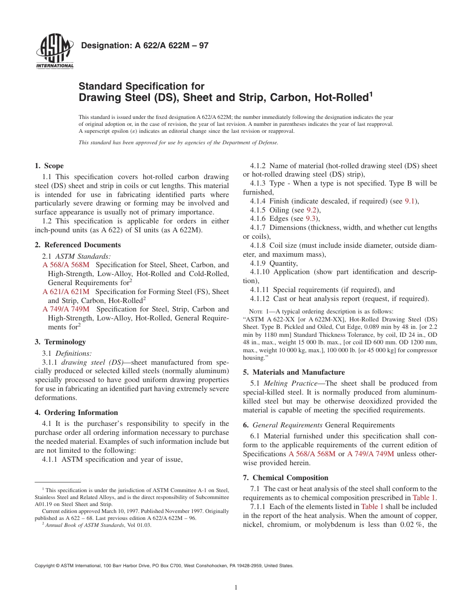ASTM A622 - A 622M - 97.pdf_第1页