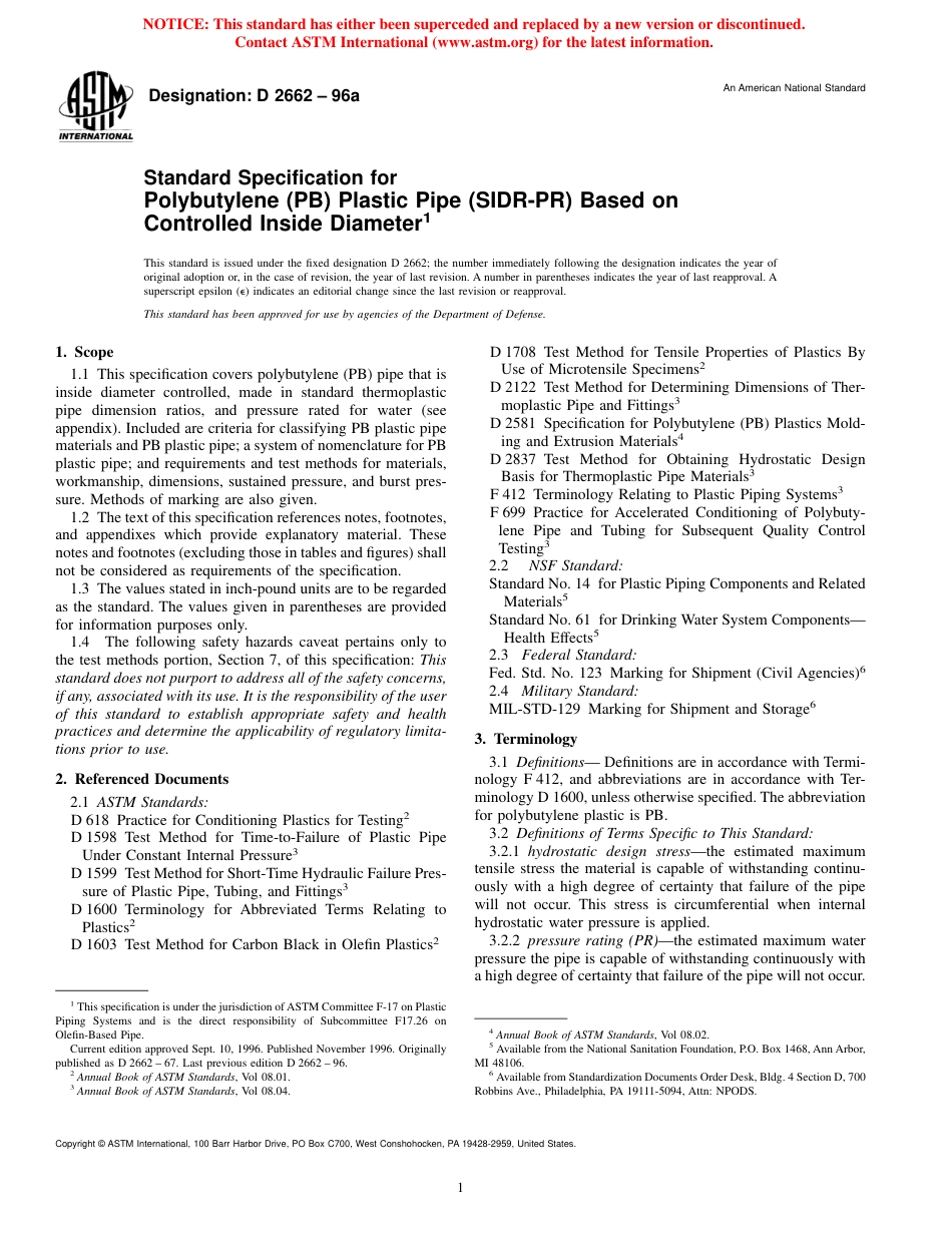 ASTM D2662 - 96a.pdf_第1页