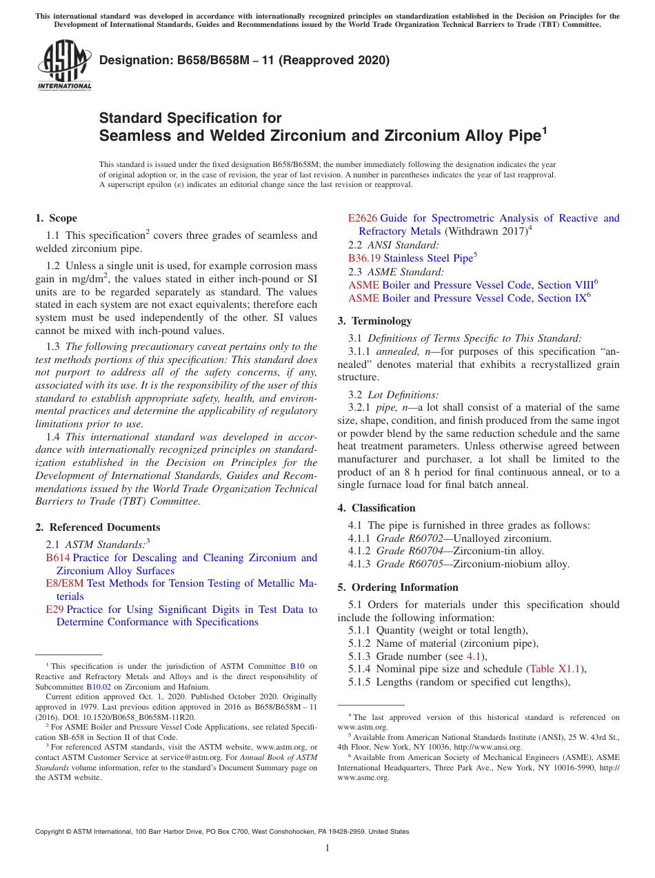 ASTM B658 - B 658M - 11 (2020).pdf_第1页