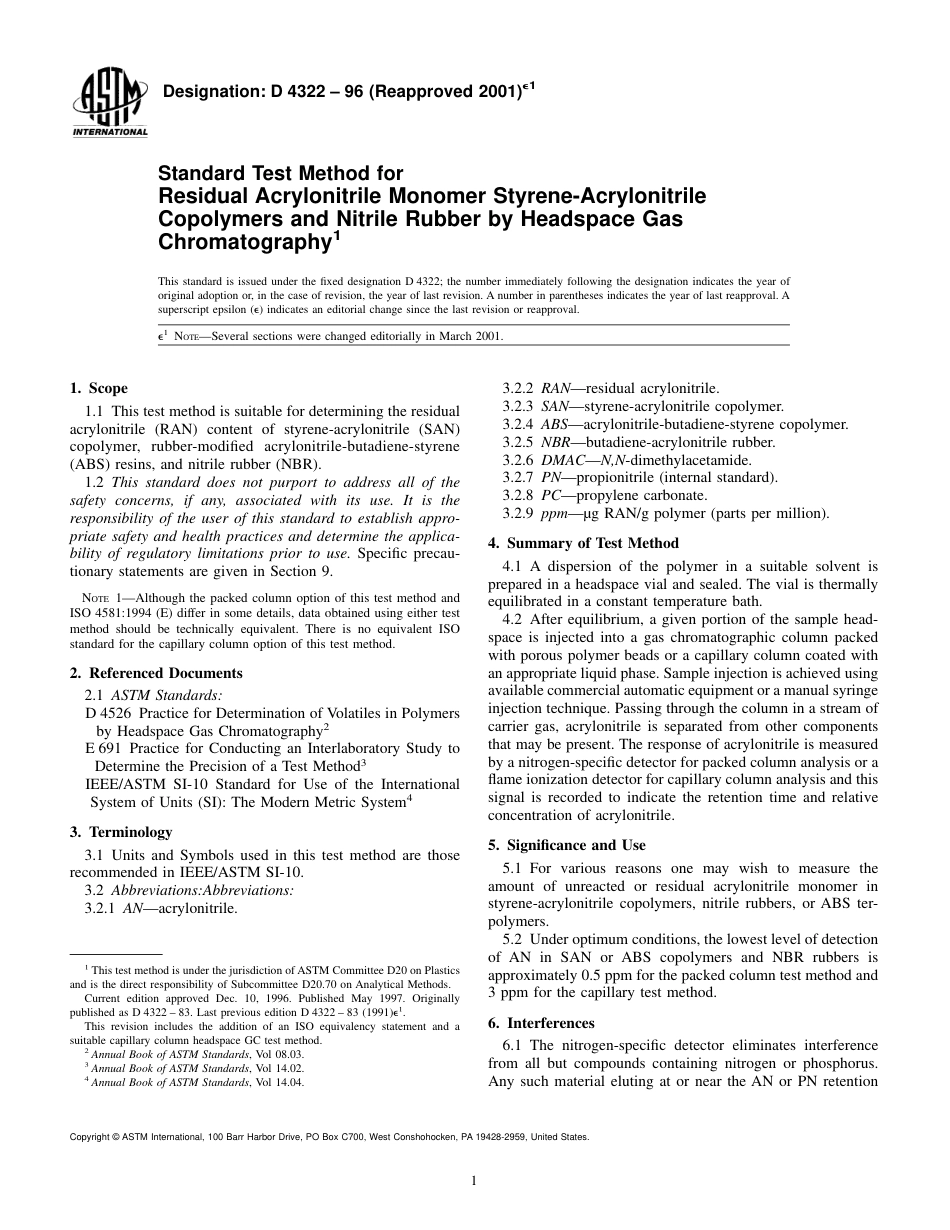 ASTM D4322 - 96 (2001)e1.pdf_第1页