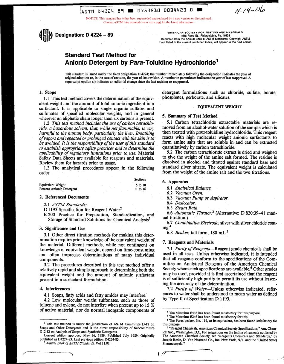 ASTM D4224 - 89 scan.pdf_第1页