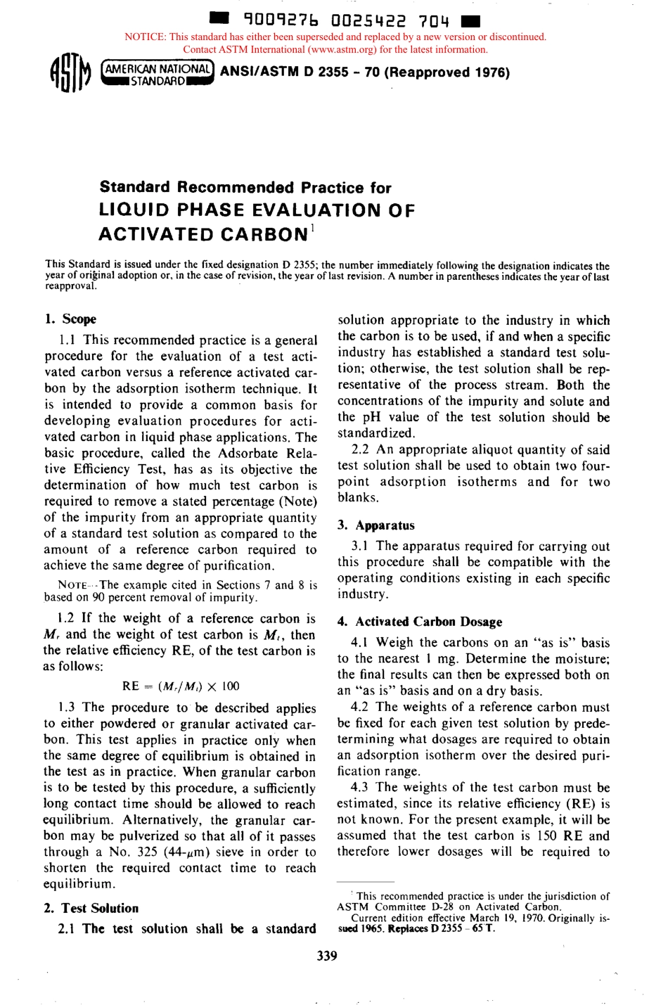 ASTM D2355 - 70 (1976) scan.pdf_第1页