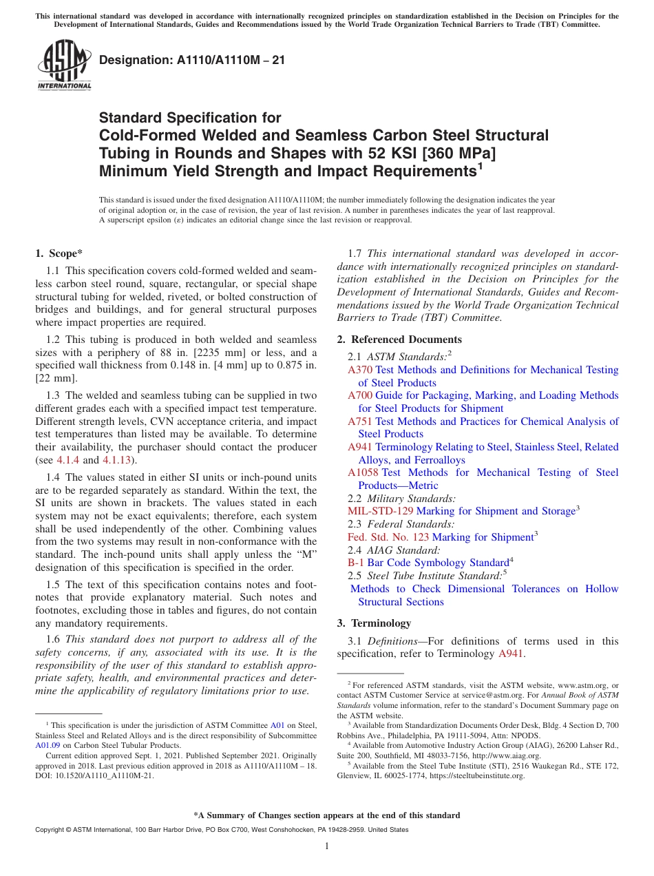 ASTM A1110 - A 1110M - 21.pdf_第1页