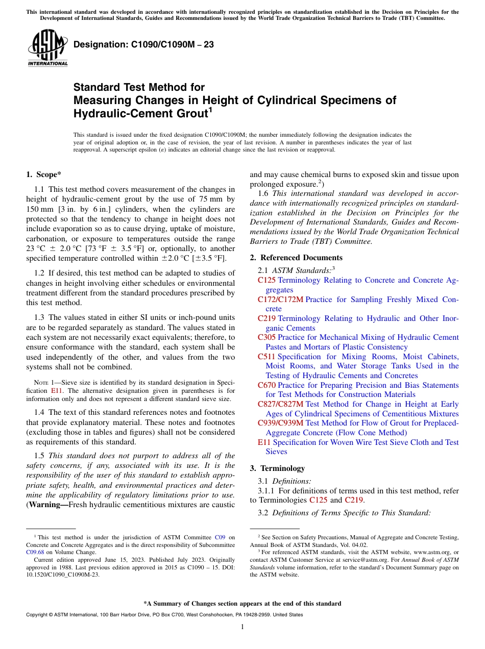 ASTM C1090 - C 1090M - 23.pdf_第1页