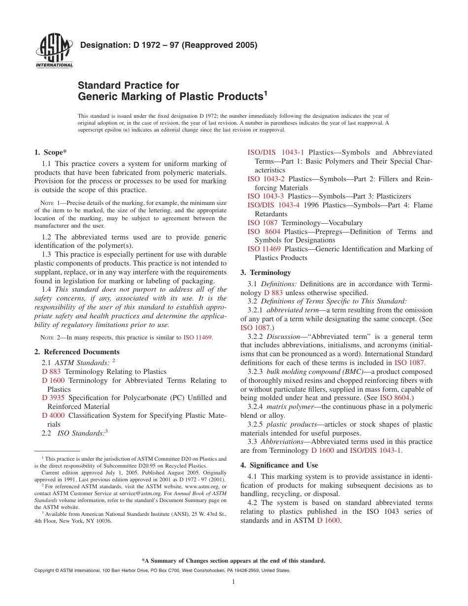 ASTM D1972 - 97 (2005).pdf_第1页