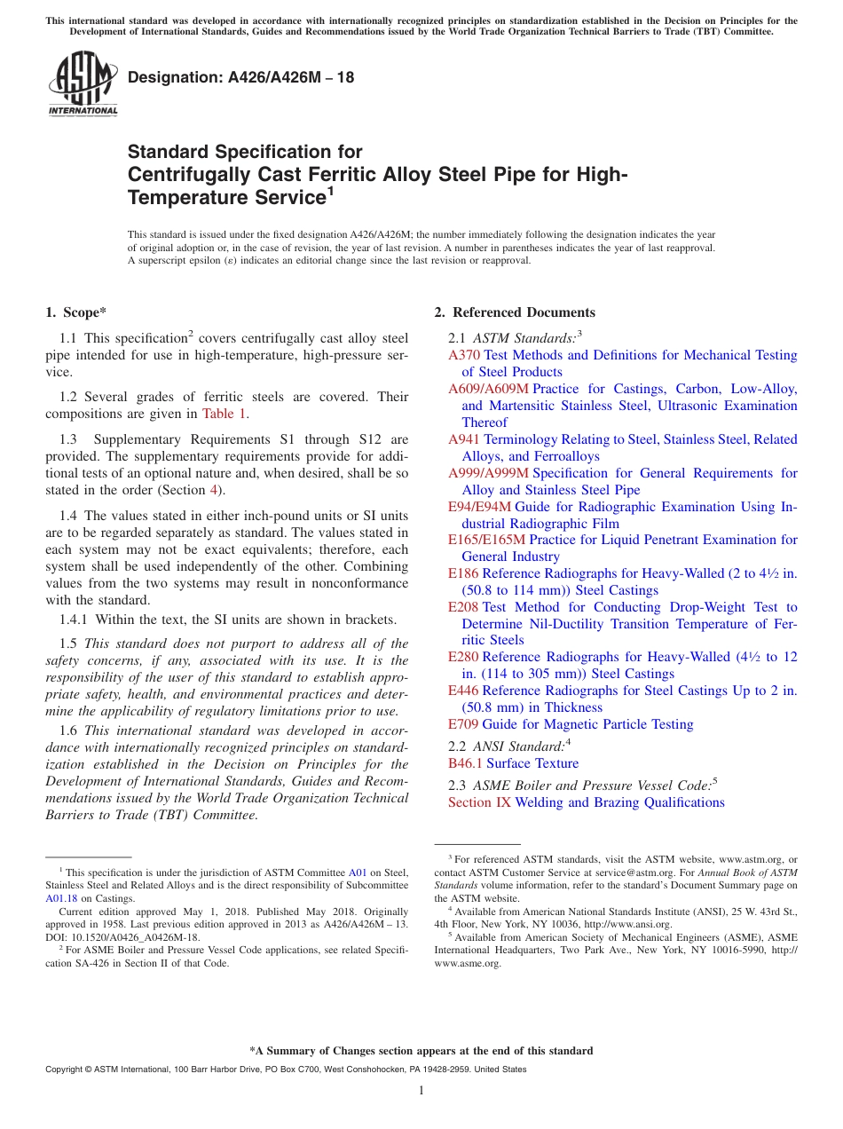 ASTM A426 - A 426M - 18.pdf_第1页
