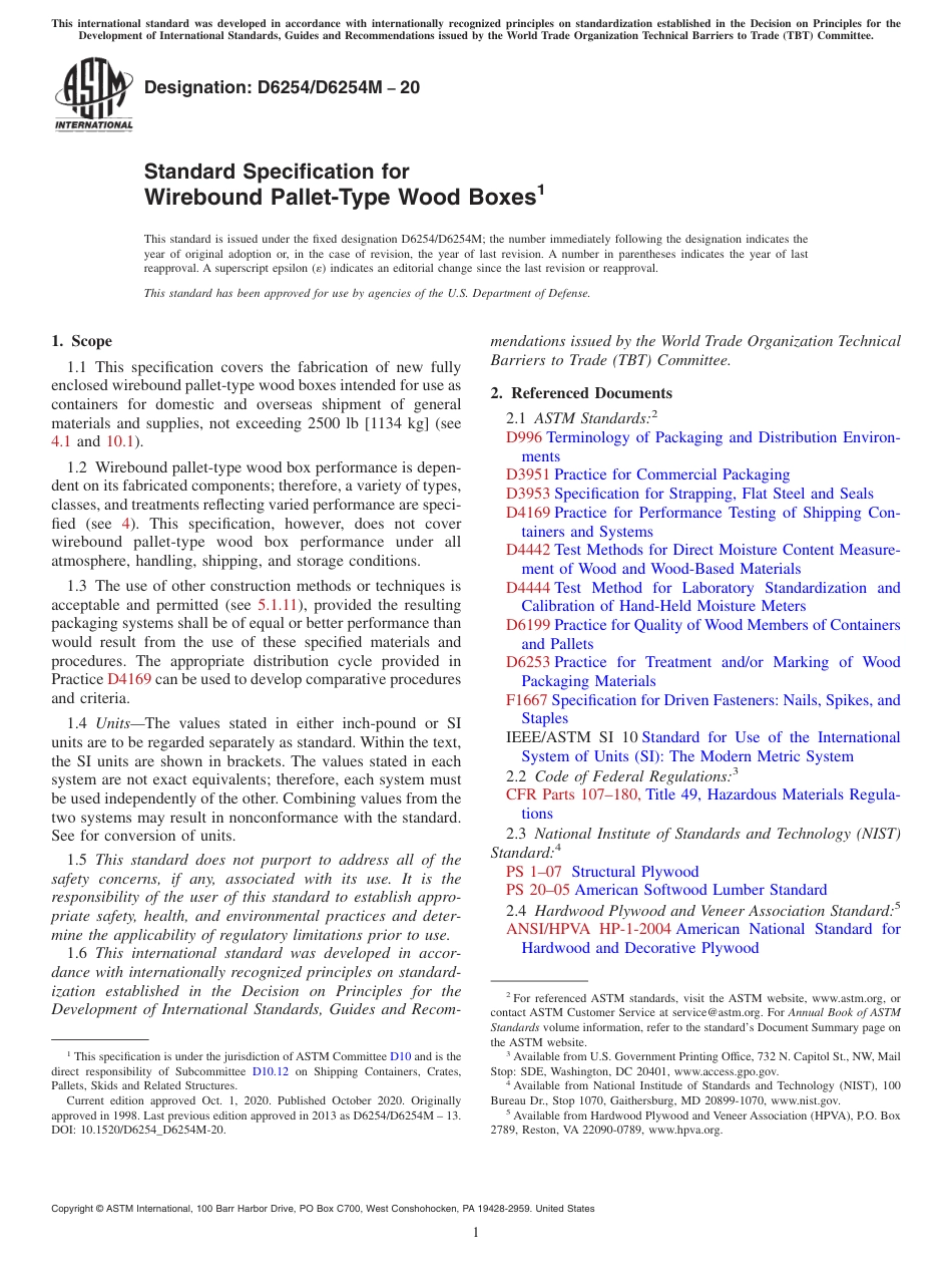 ASTM D6254 - D 6254M - 20.pdf_第1页