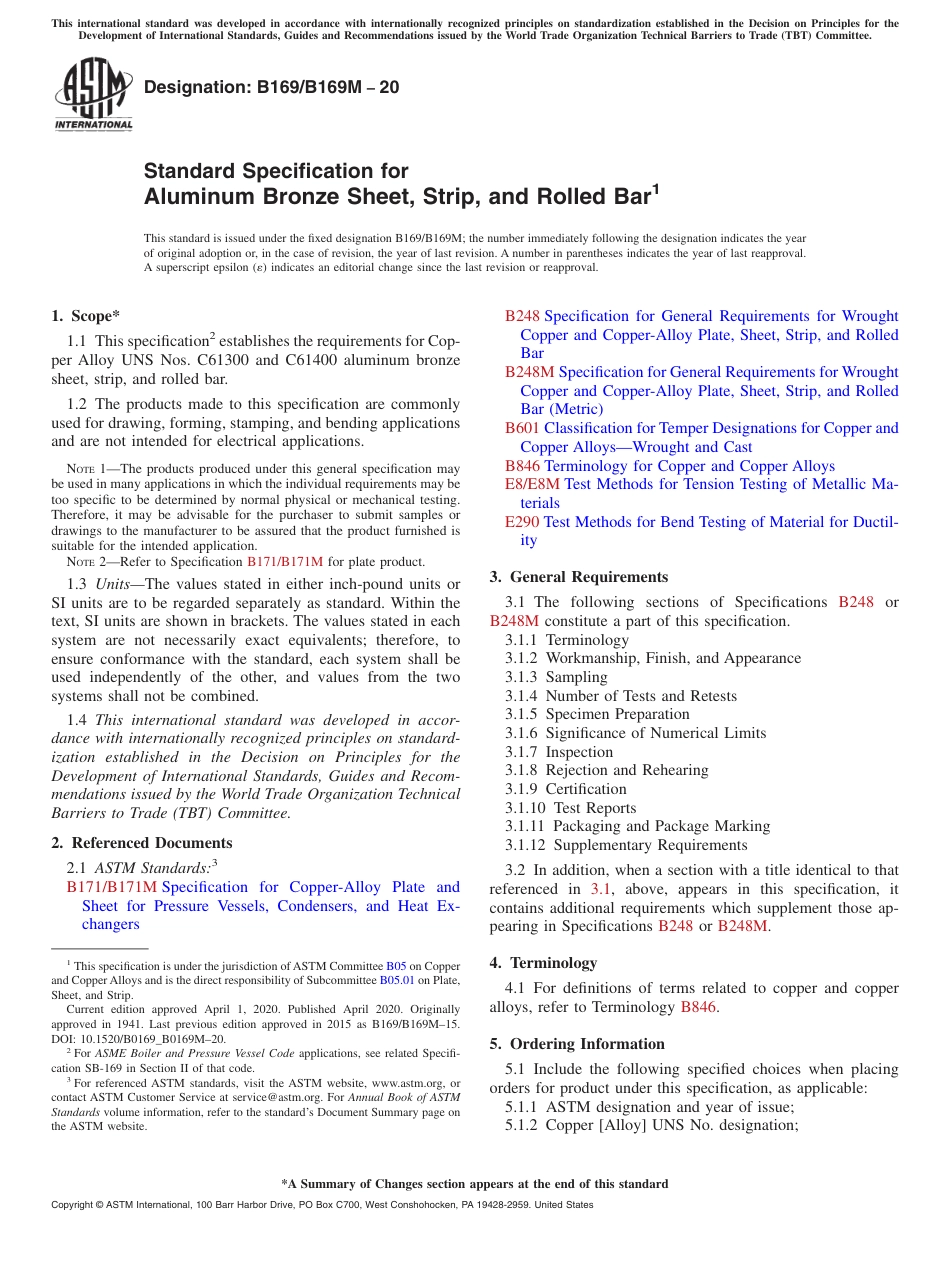 ASTM B169 - B 169M - 20.pdf_第1页