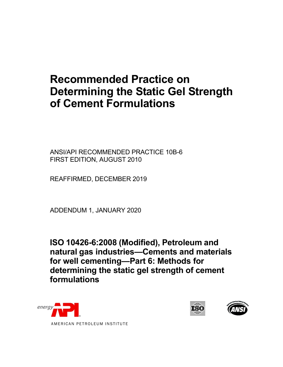 ANSI API RP 10B-6-2010 (2020).pdf_第1页